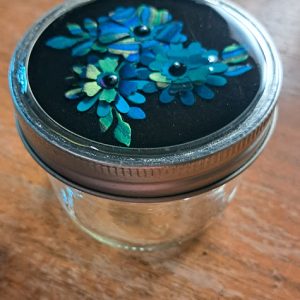 Blue Garden Art Jar