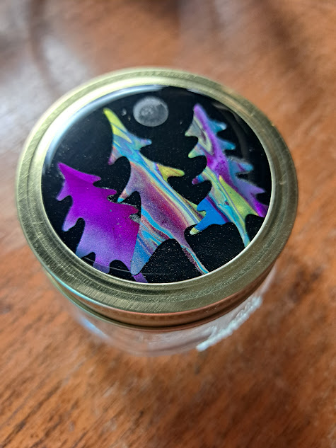 Moonlit Pines Art Jar